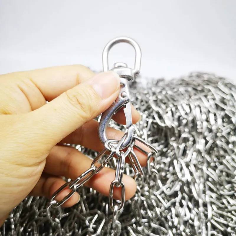 

100 Meters Ordinary 304 Stainless Steel 1.2mm Diameter Long Link Chain Lifting Chain Industry Welded Binding Chain