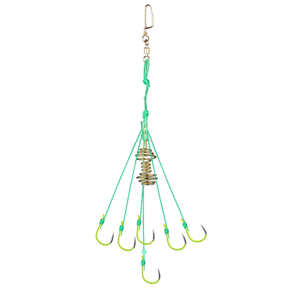4pcs/Box Fishing Explosion Hook Anti-bottom Tied Hooks Iseni String Hook Sea Fishing Set Prevent Hooks Hang To Water Bottom