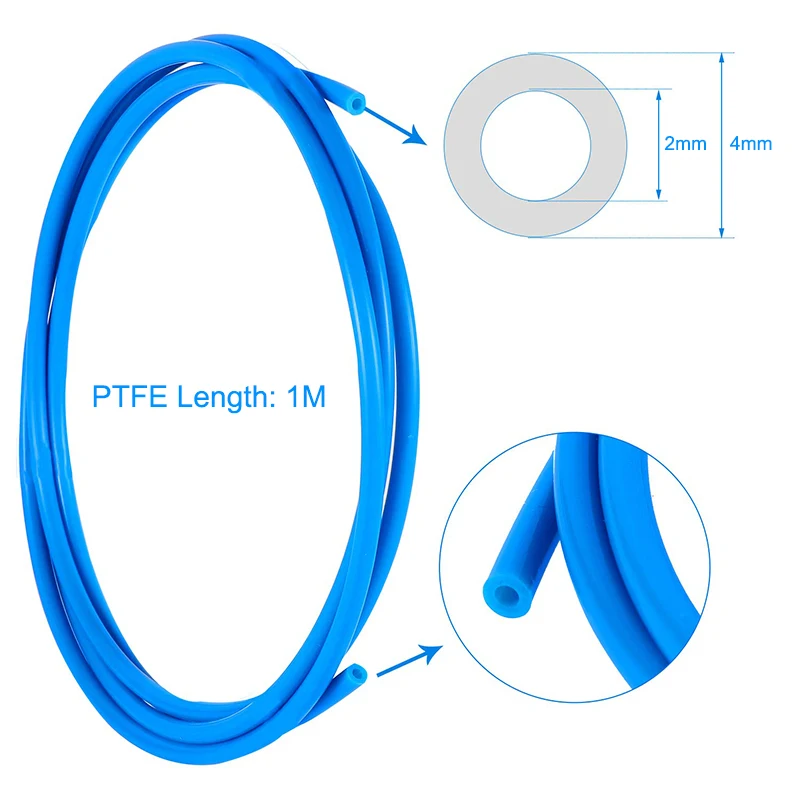 هوائي موصلات PC4-01 مع 1 متر PTFE teflon أنبوب 2*4 مللي متر ثلاثية الأبعاد أجزاء الطابعة 1.75 مللي متر ل بودن الطارد CR10 J-رئيس