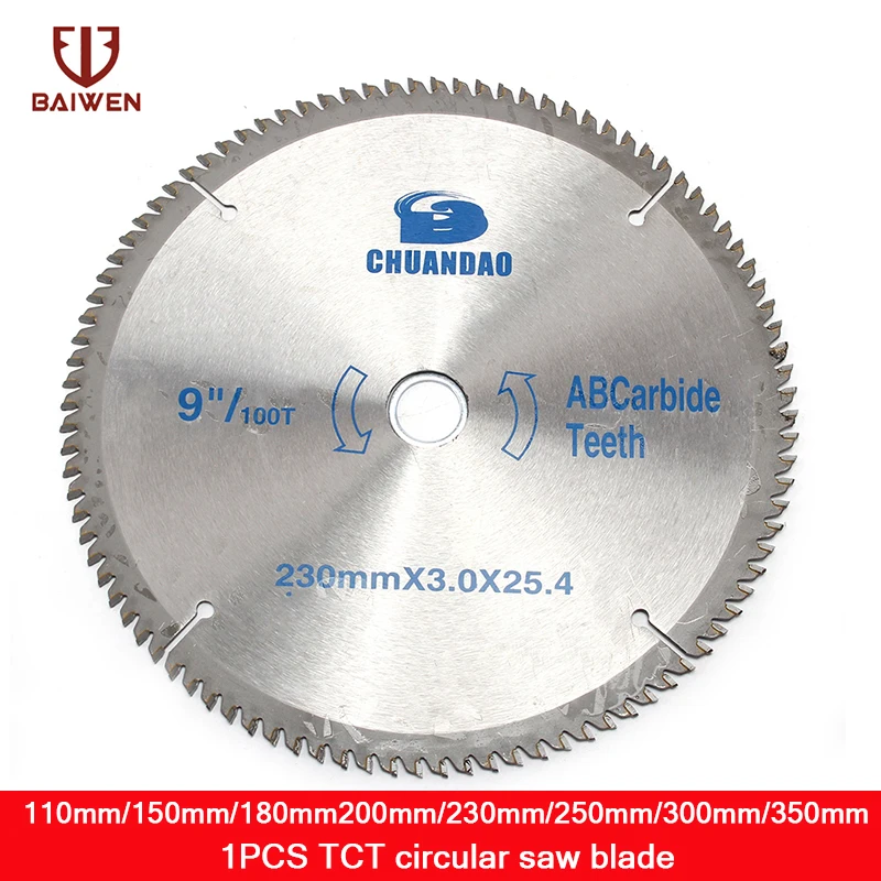 110mm/150mm/180mm/200mm/230mm/300mm/350mm  Circular Saw Blade For Wood Aluminum Cutting Rotary Tool 40-120 Teeth