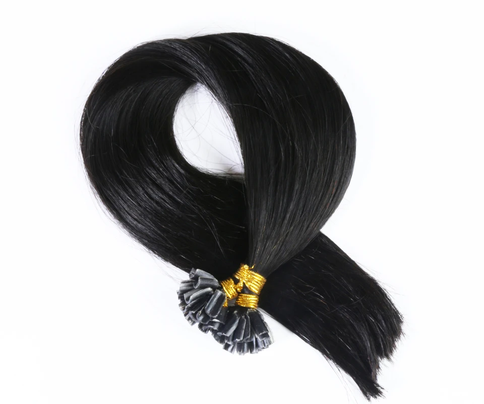 Nail U Tip Hair Extension 100% Remy Human Hair Extensions Hair Straight Keratin Human Fusion Hair 50pcs Ombre Blonde Utip Hair