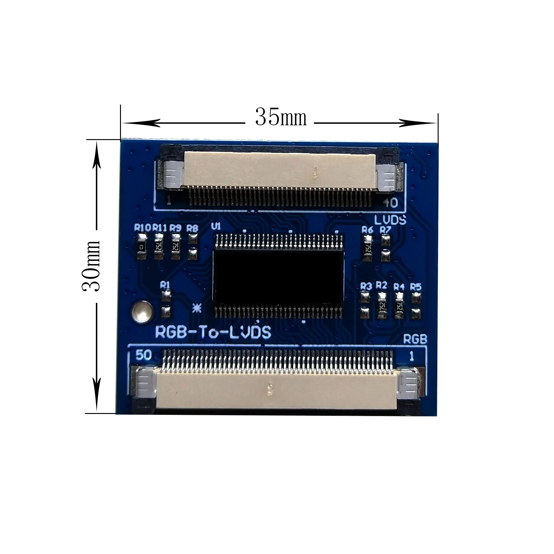 Imagem -03 - Display Lcd Interface Padrão Universal Rgb Lvds Bidirecional Unidade Adaptador de Conversão Mútua Placa Motorista