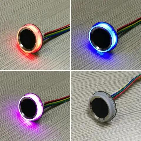 R502-A Round Ring RGB LED Small Thin UART DC3.3V Fingerprint Module Access Control Arduino