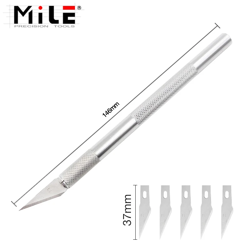

Металлический скальпель MILE, нескользящий резак, гравировальные ножи для рукоделия + 6 шт., лезвия, мобильный телефон, ноутбук, печатная плата, сделай сам, ремонт, ручные инструменты