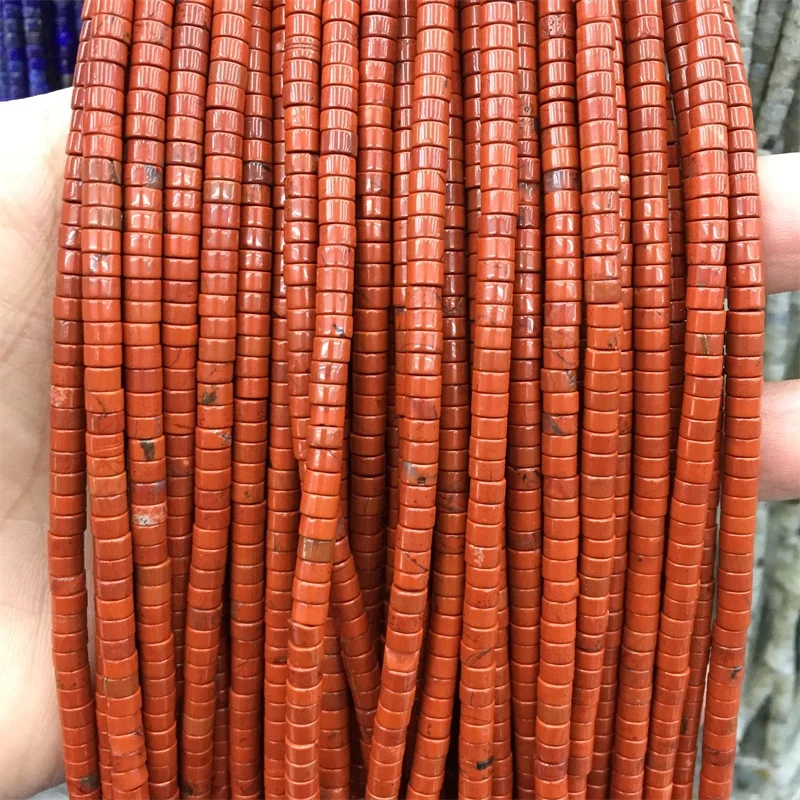 2*4MM Heishi Red Br…