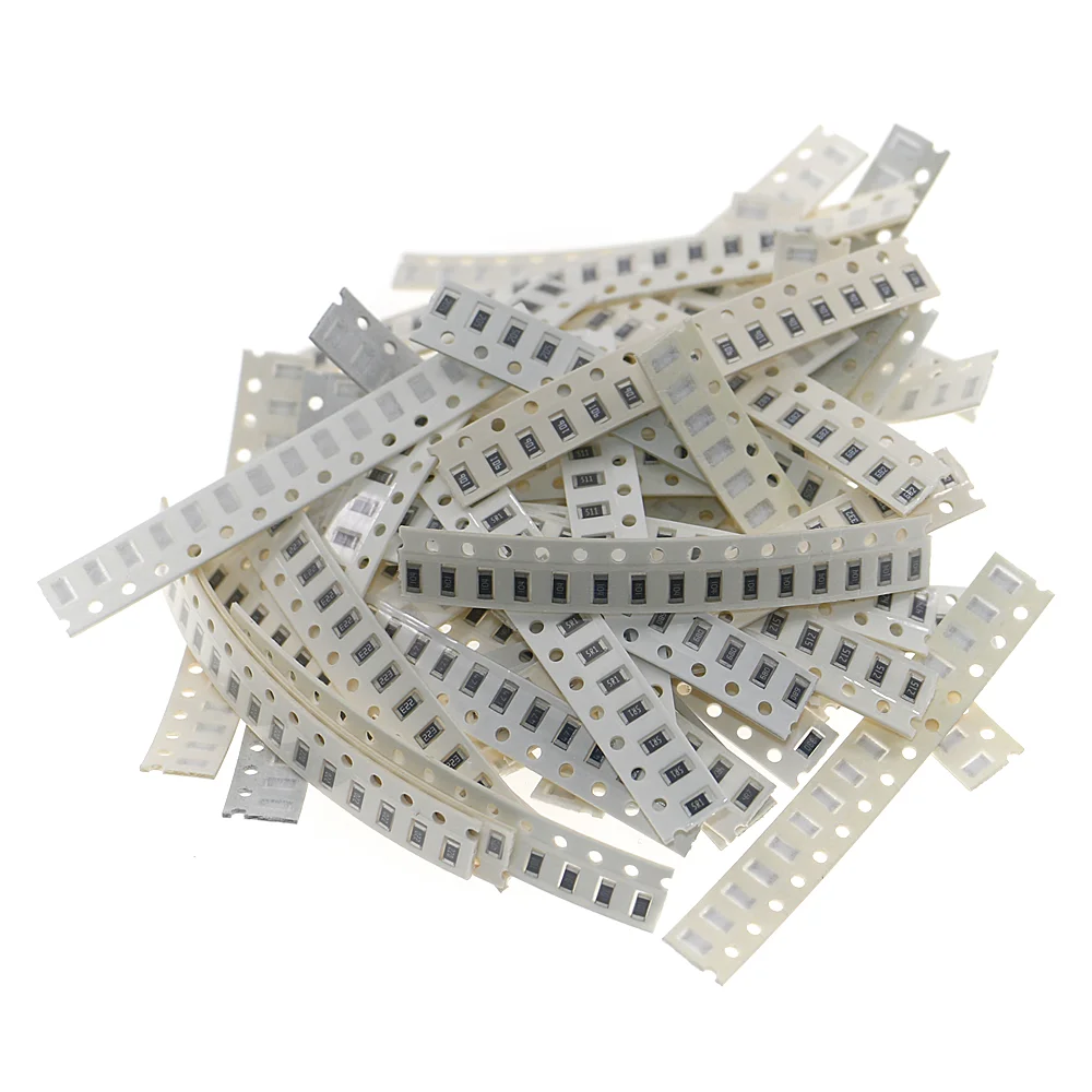 90Value 1206 (0Ω-10MΩ) 50Value Resistor chip Fixed sample pack and (2.2pf-1uf) 40 Value Capacitor kit set