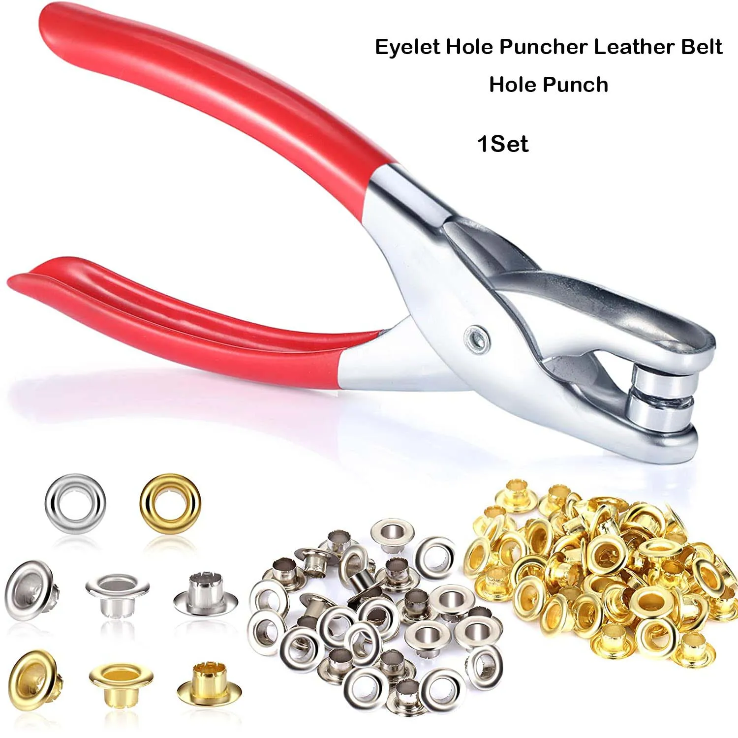 Leather Belt Hole Puncher Eyelet Hole Puncher Revolve Sewing Machine Bag Setter Tool Watchband Strap Household leathercraft