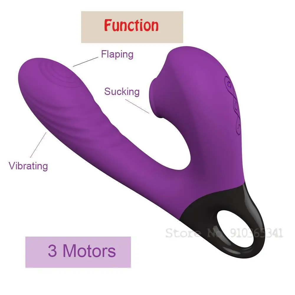 New 3Motor Sucking Vibrator Dildo G Spot Flaping Dildio For Women, Clit Sucker Masturbadores Feminino Vibrador Clitoris Sex Toys