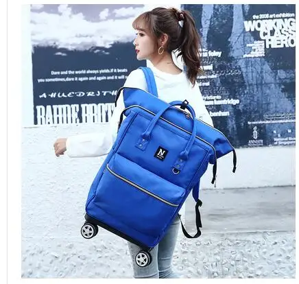 24 Inch Women trolley Backpacks carry on luggage bags Travel Trolley Bags Rolling luggage bags with wheels Wheeled Backpack bags