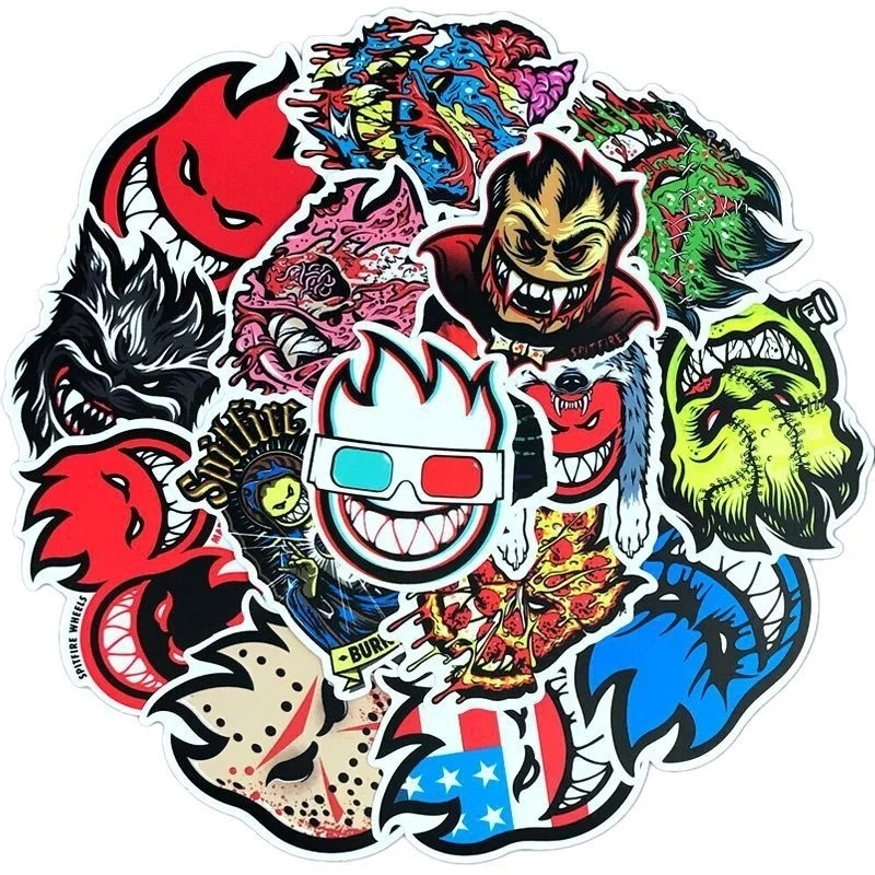 Lot de 50 autocollants graffiti imperméables, esthétiques pour ordinateur, skateboard, bagages, voiture, moto, vélo, scrapbooking, vintage cool pour adolescents et adultes
