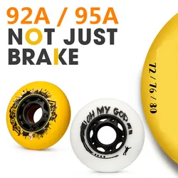 Super Hardest Slide Skating Wheel Papaya White 95A yellow 92A 72mm 76mm 80mm Roller Skates Tyre for Inline Skate Patines 8 pcs