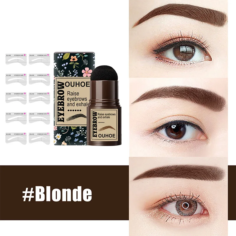 Eyebrow Stamp Stencil Tint เครื่องสำอางค์ Professional Makeup Brow Lift Eyebrow Enhancers One Step Eyebrow Stamp Shaping Kit