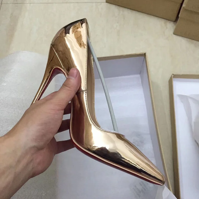 Dress Women Shoes Stiletto High Heel Pumps Ladies Patent Leather Pointed Toe Slip On Spring 2020 Manufacturer On Sale Pumps