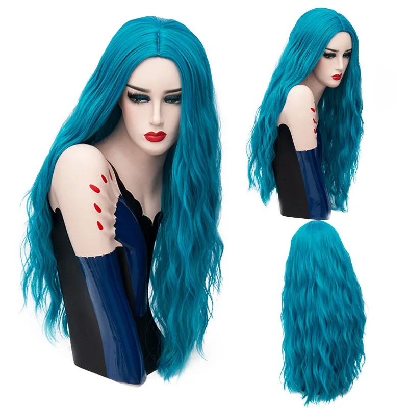 MSIWIGS Long Pink Wavy Wig Cosplay