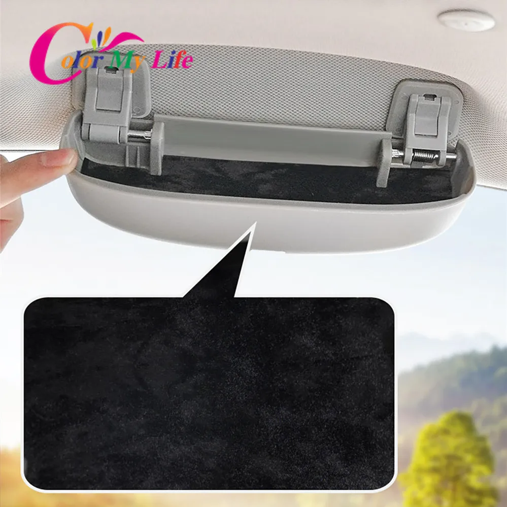 Color My Life ABS Car Sunglasses Holder Case for Volkswagen Vw Touareg 2018 2019 2020 2021 Glasses Storage Box Accessories