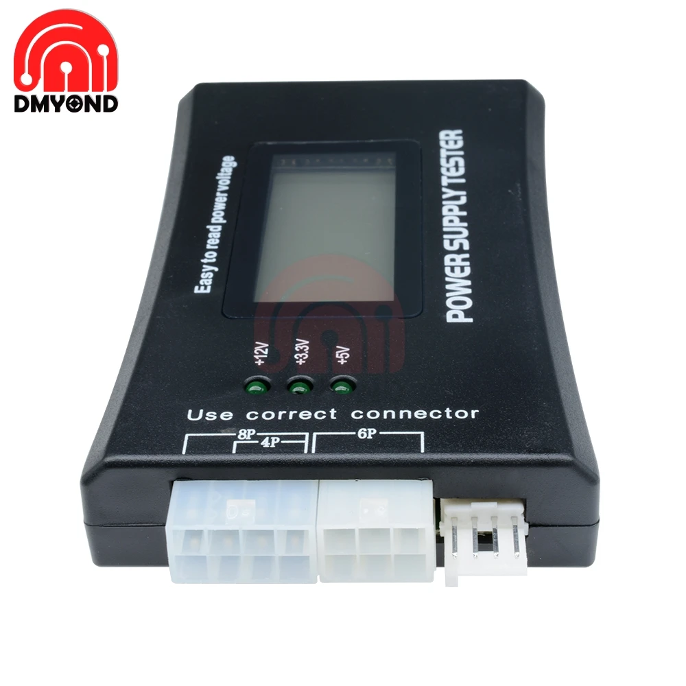 Digital LCD Display PC Computer 20/24 Pin LCD Power Supply Tester Check Quick Bank Supply Power Measuring Diagnostic Tester Tool