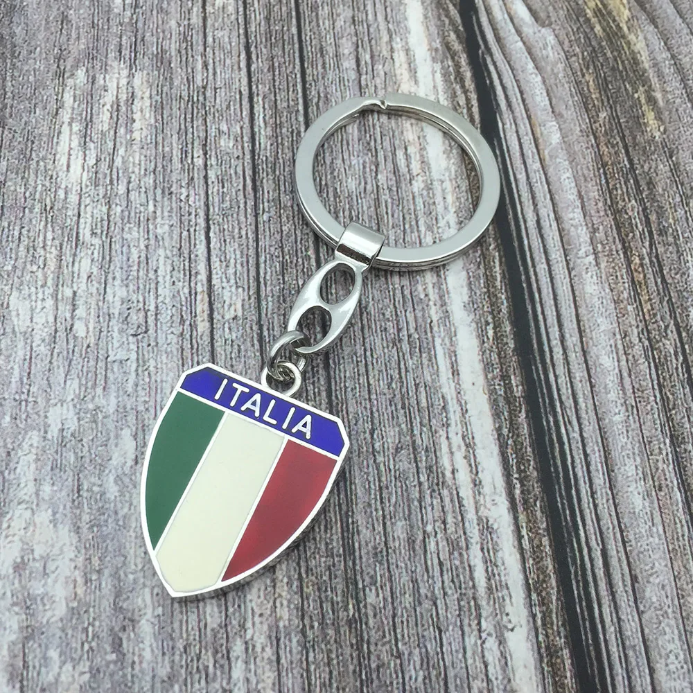 WGOUD Holiday Tourist Souvenirs Medal Keychain Italia Metal Alloy Letters Prize Key Ring Fancy Key Chain Premium Gift