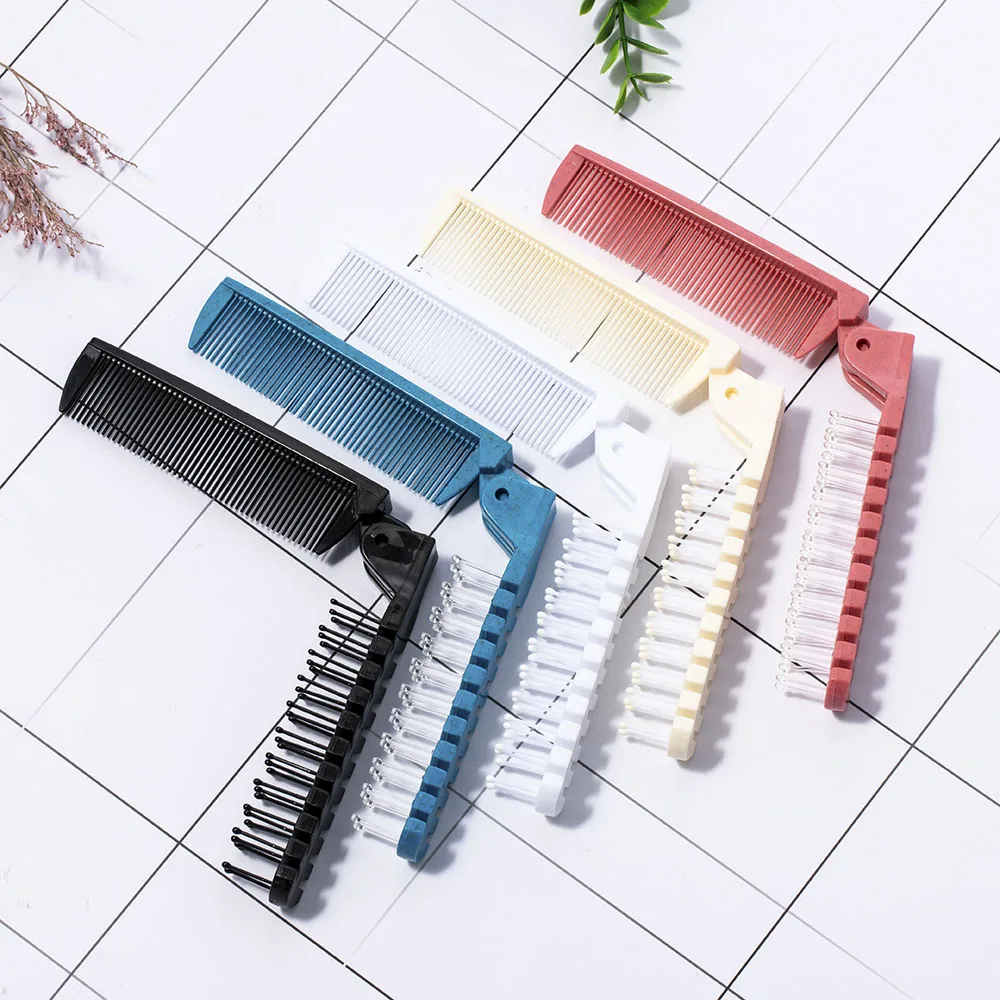 

1 Pcs Portable Travel Hair Comb Brush Foldable Massage Hair Comb Anti Static Hairdressing Styling Tool Women Personality Hairpin