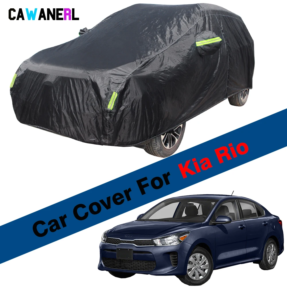 Car Cover Waterproof Auto Outdoor Anti-UV Sun Shade Snow Rain Dust Protection Cover For Kia Rio Tonic Pride Ecuador