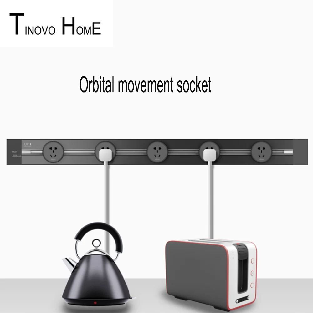 

Rail socket power rail type mobile socket domestic row plug kitchen wall surface mount socket without hole