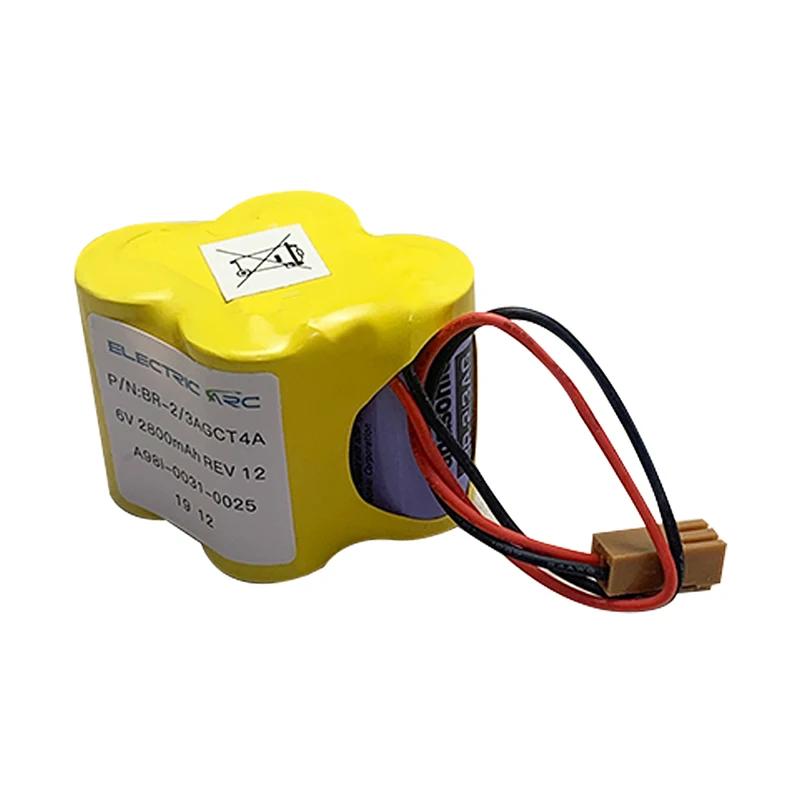 

High Quality 2PCS BR-2/3AGCT4A6V Lithium Battery GE Fanuc CNC PLC Automation Robot Controllers A98L-0031-0025 Battery