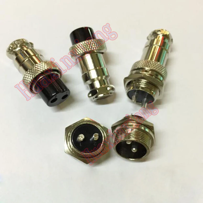 

10Pair/Lot GX16-2 GX16 2Pin 2P 16MM Male & Female Wire Panel Connector Circular Aviation Connector Socket Plug