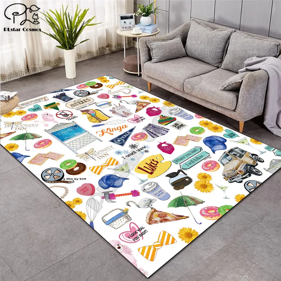 Funny Life donuts pizza Fashion Soft Flannel Lion 3D Printed Rugs Mat Rugs Anti-slip Large Rug Carpet Home Decoration 09