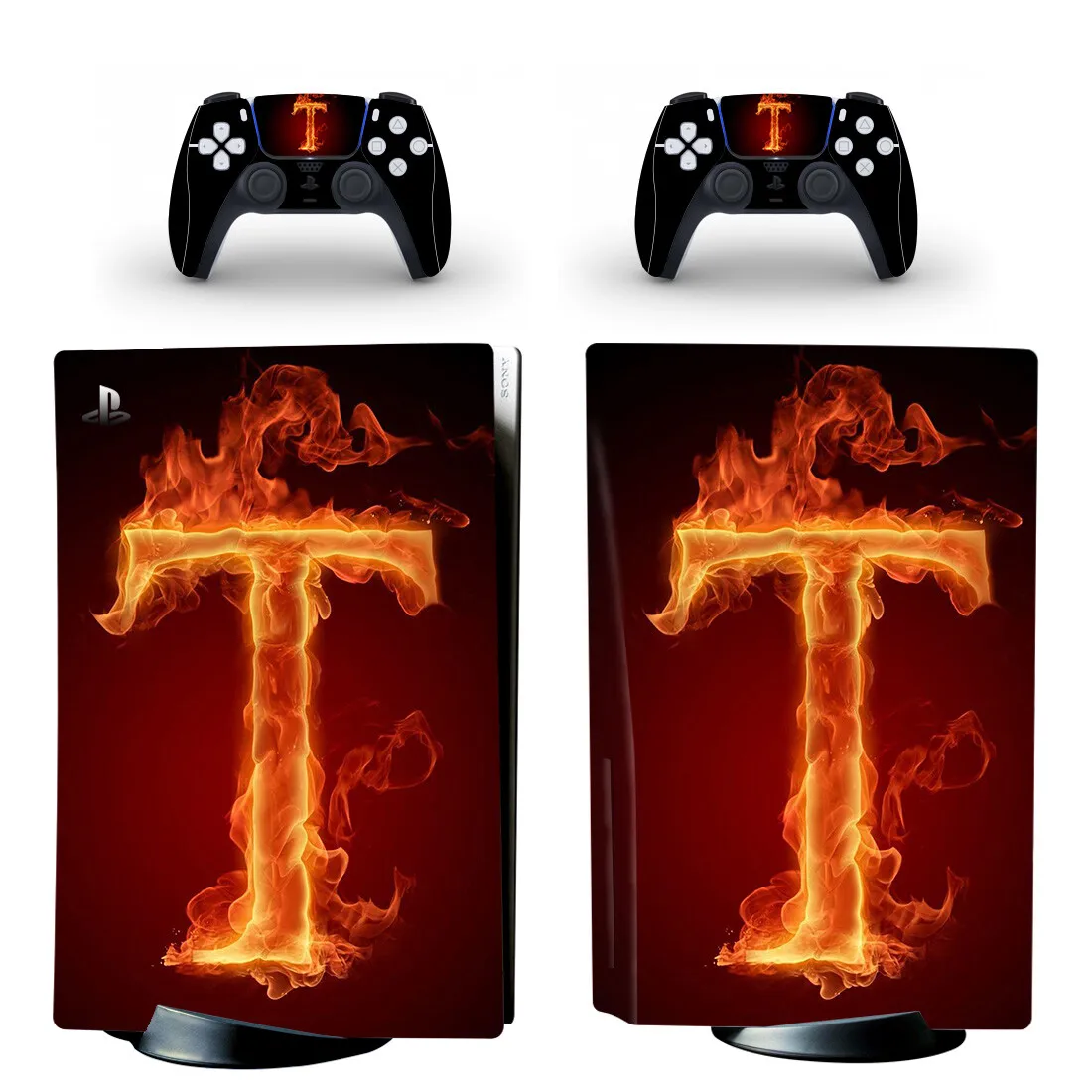 Fire T PS5 Disc Skin Sticker Protector Decal Cover Voor Playstation 5 Console & Controller PS5 Skin Sticker Vinyl
