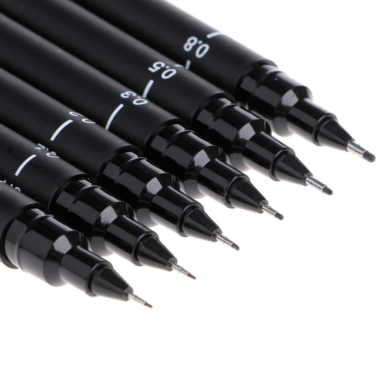 6pcs Drawing Pen Fine Line 005 01 02 03 05 08 Needle Point Painting Pens Drop shipping