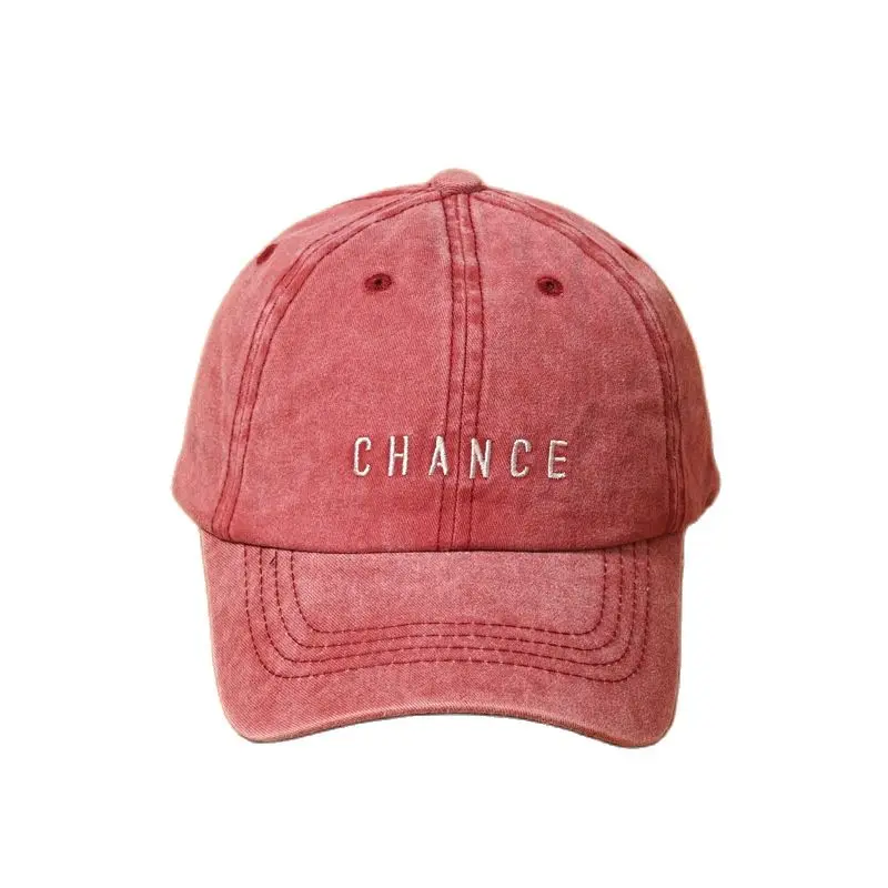 Doitbest Denim washed Cotton baseball cap hat for women men vintage dad mom hat Chance embroidery outdoor Unisex caps snapback image 5