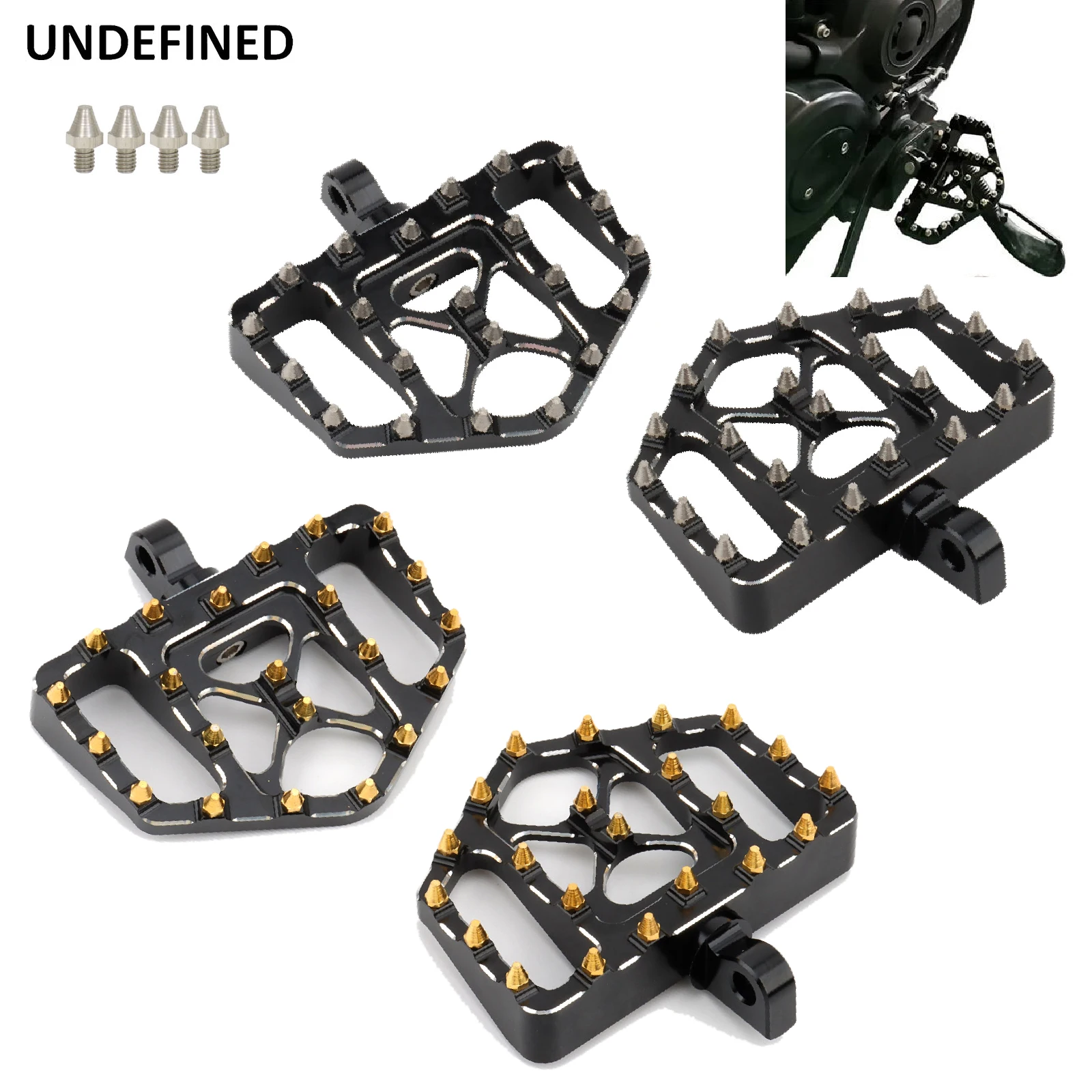 Motorcycle Floorboards MX Foot Pegs Wide Footrests Pedals For Harley Dyna Fatboy FXDF Softail Sportster XL 883 1200 Touring FLHR