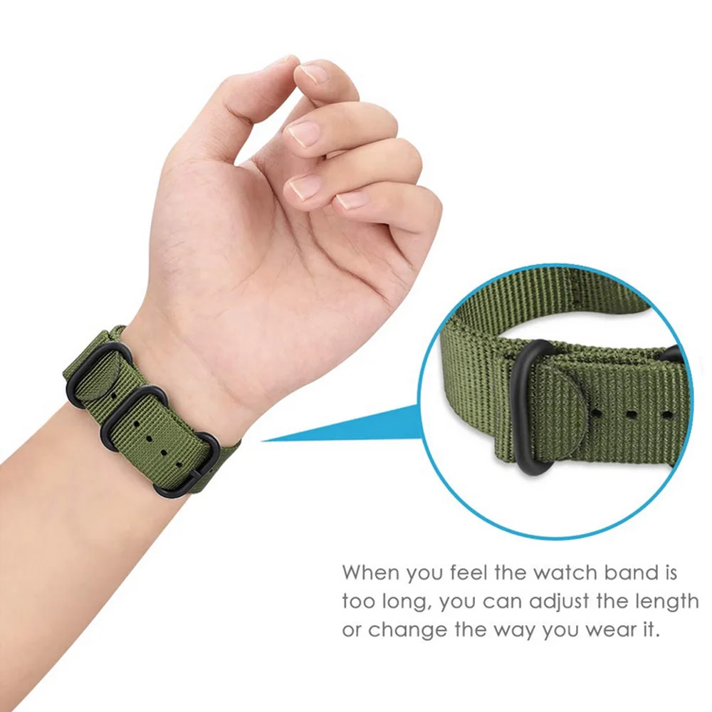 20 mm 시계 밴드 스트랩 샤오미 Huami Amazfit Bip Youth 나일론 팔찌 Garmin Vivoactive3 팔찌 교체 손목 스트랩