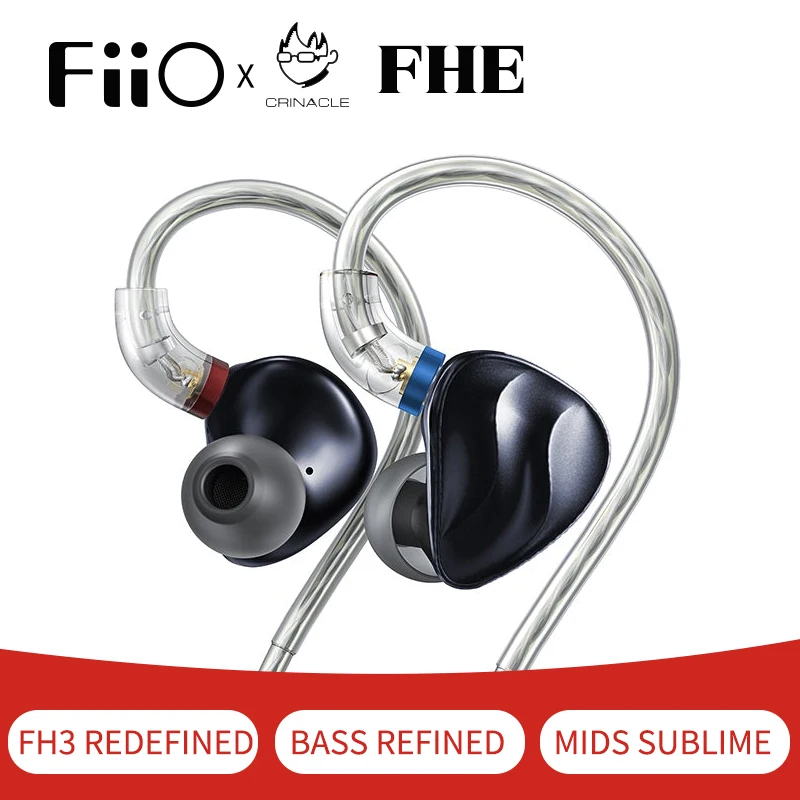 FIIO x Crinacle FHE:Eclipse 1DD+2BA In-Ear Monitor Earphone FIIO FH3 Redefined FIIO FHE Earbuds