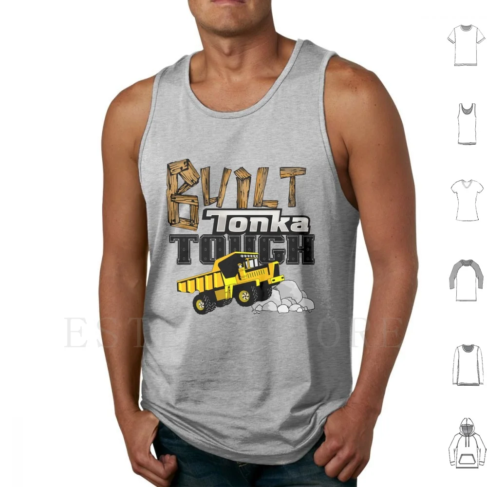 Construído Tonka Camisetas sin mangas resistentes Chaleco Tonka Toys Construcción retro resistente de los años 80