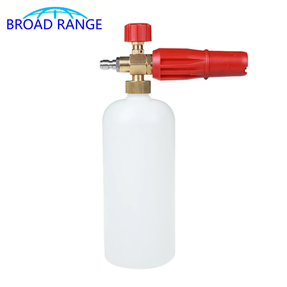 G1/4 High Pressure WasherTotal Copper Snow Foam Lance Gun Generator Spary Nozzle Car Washer Soap Bottle Deck Foam Cleaning Tool