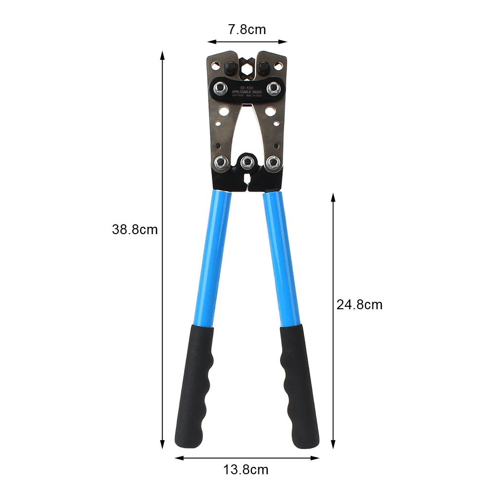 Battery Terminal HX-50B Crimping Pliers Wire Crimp Connector 60pcs Auto Copper Ring Terminals