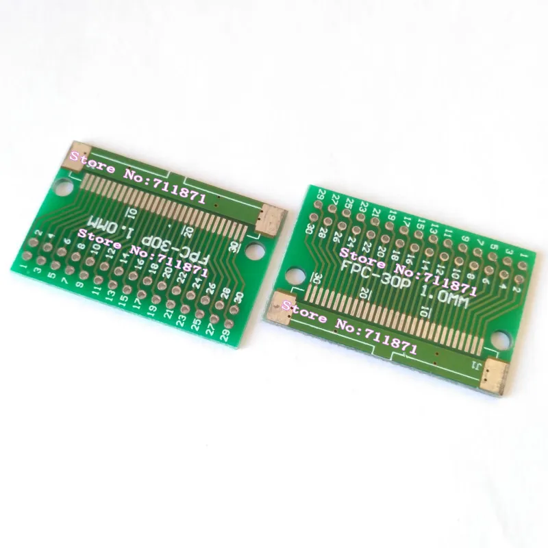 0.5 1.0 Pitch 30Pin 30P FPC FFC Welding Adapter Board Plate Custom welded 30 Pin 30P FFC FPC Adapter Connector 30P FFC FPC DIP