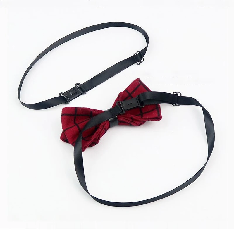 Verstelbare Polyester Riem Met Clip Bowtie Zwart Wit Elastische Band Extender Bands Mannen Vrouwen Kids Diy Accessoires Vlinderdas