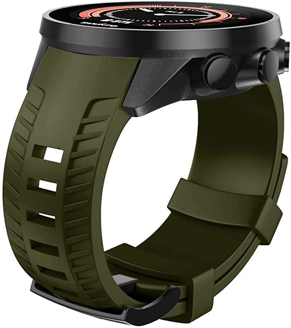 Cinturino in Silicone da 24mm di larghezza per cinturini SUUNTO 9 Baro 24mm cinturino sportivo in Silicone di ricambio per cinturino SUUNTO 9 Smartwatches