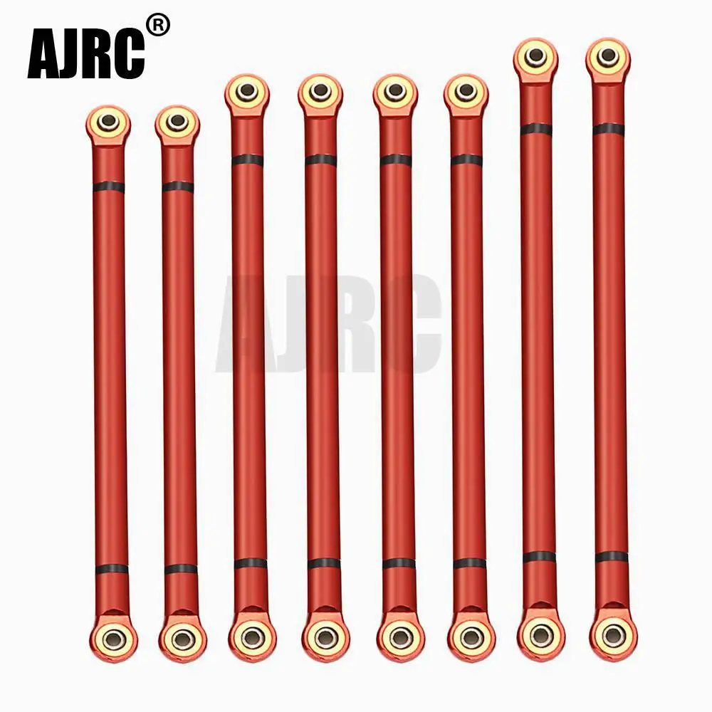 8PCS Aluminum Alloy Chassis RC Link Rod Linkage Set 313MM Wheelbase For 1/10 AXIAL SCX10 RC Crawler Car