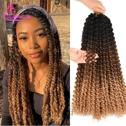 Passion Twist Hair Water Wave Crochet Hair For Black Women Long Bohemian Curly Braids Ombre Synthetic Braiding Hair Extensions