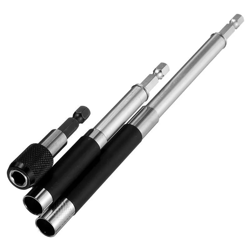 3 stücke 1/4 "Hex Magnetische Auswirkungen Schraubendreher-satz 60/80/120mm Schraube Bit Halter Quick Release socket Extension Bar Hand Werkzeug