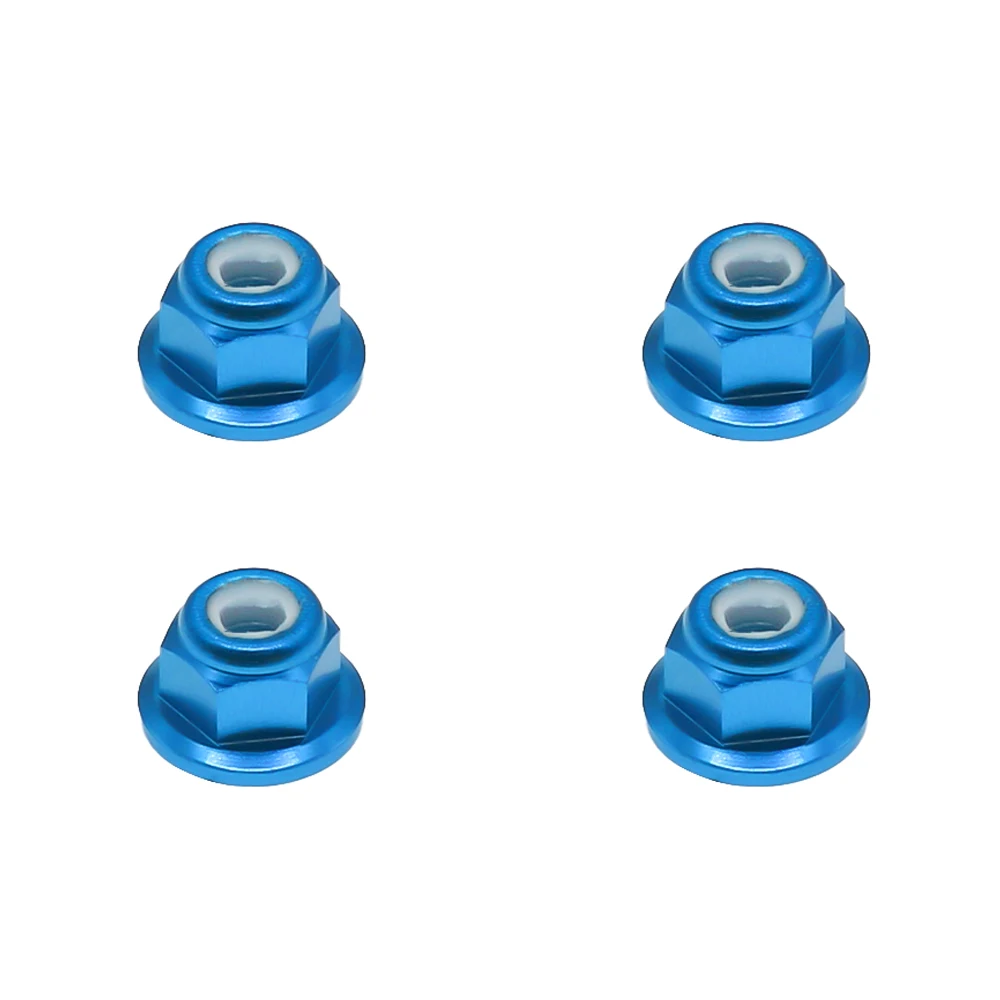 4 pcs/set FLANGED NYLOC LOCK NUT M4 4MM for 1-10 ARRMA 3s&Mega Vorteks Senton Granite Big Rock Typhon upgraded parts