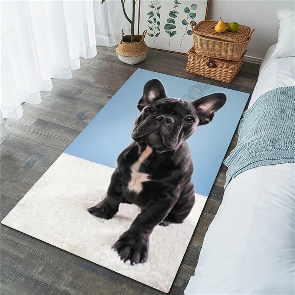 

French Bulldog Area Rug 3D All Over Printed Non-slip Mat Dining Room Living Room Soft Bedroom Carpet 02