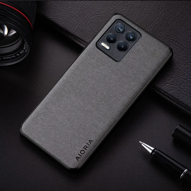 Case For Realme 8 Pro 8 4G 5G funda Simple Design Textile Leather Phone Cover for OPPO Realme 8 Pro 8 4G 5G case