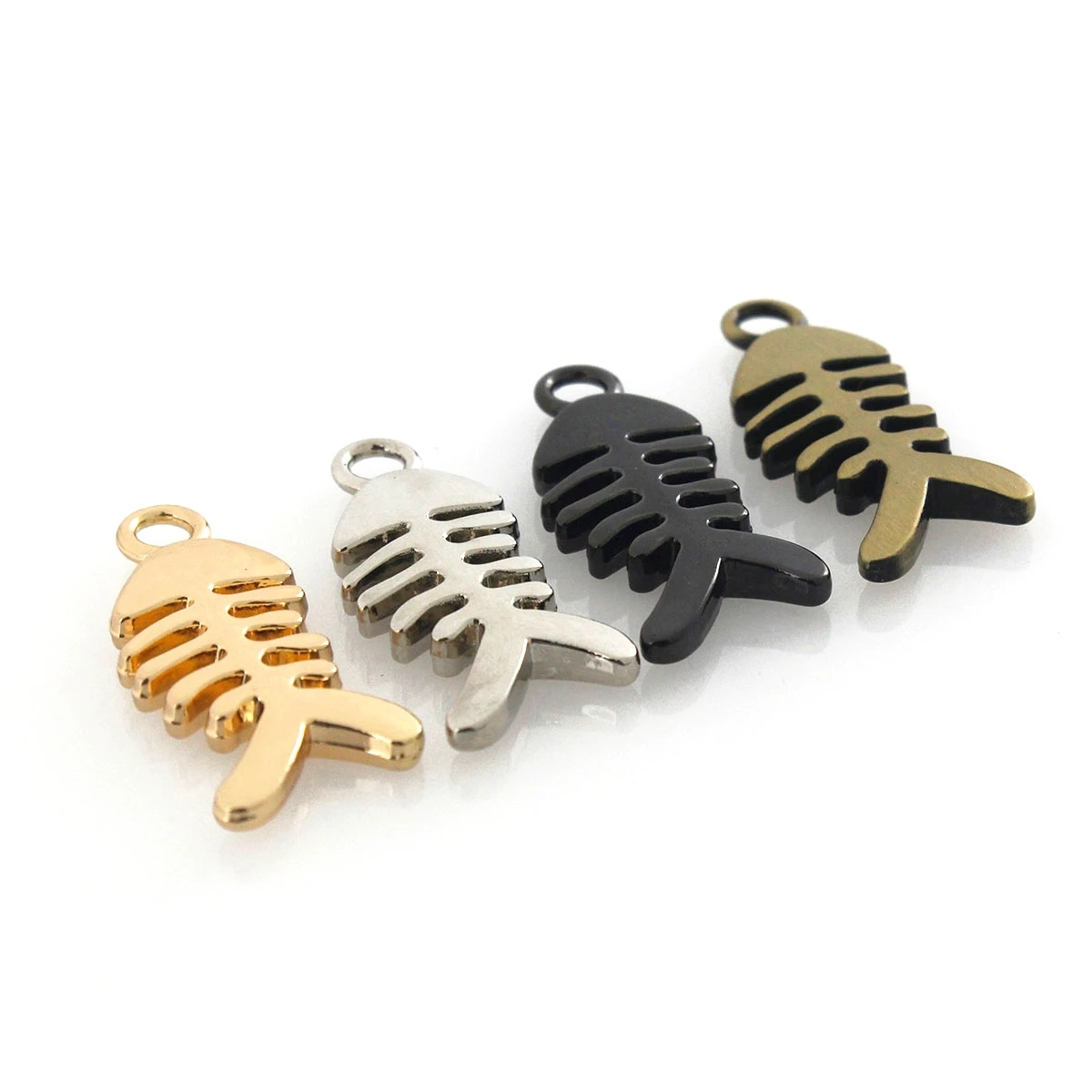 1pcs Metal Fishbone Shape Pendant Fashion Buckle for Handbag Purse Luggage Garment Shoes Hardware Closure Bag Parts Accessories