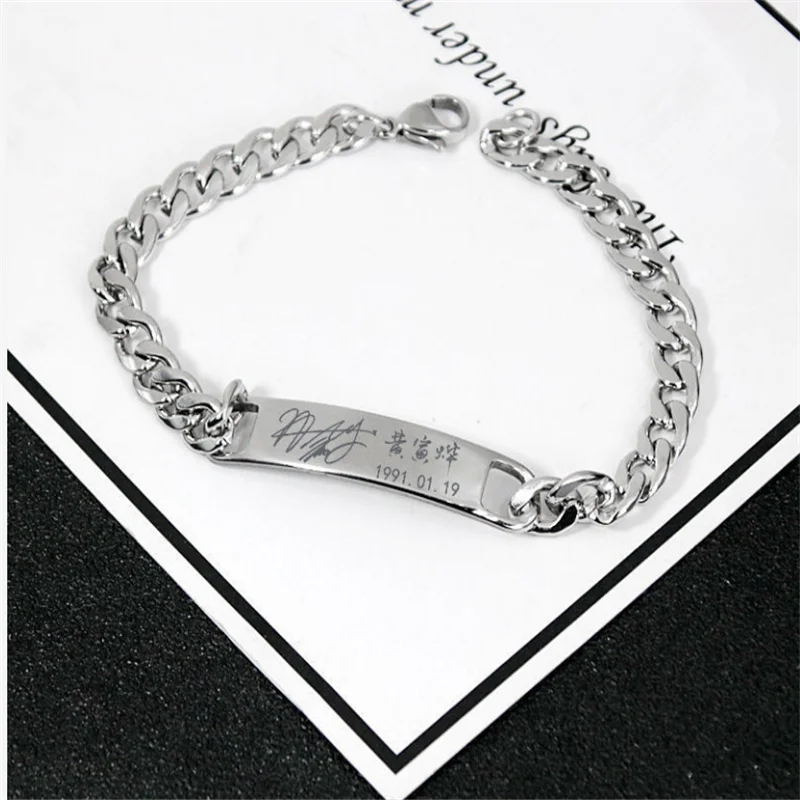 Stainless Steel Charm Korean Drama Hwang In Youp  MUN KA YOUNG Bracelet fashion Jewelry Lovers birthday gift autograph Bracelet