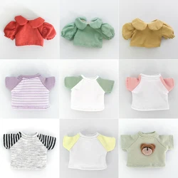 Candy Colors Doll Pink White Black Short Sleeve Hoodie T-Shirt Handmade Clothing Dress Up For Ob11,Obitsu11,Molly 1/12bjd Doll