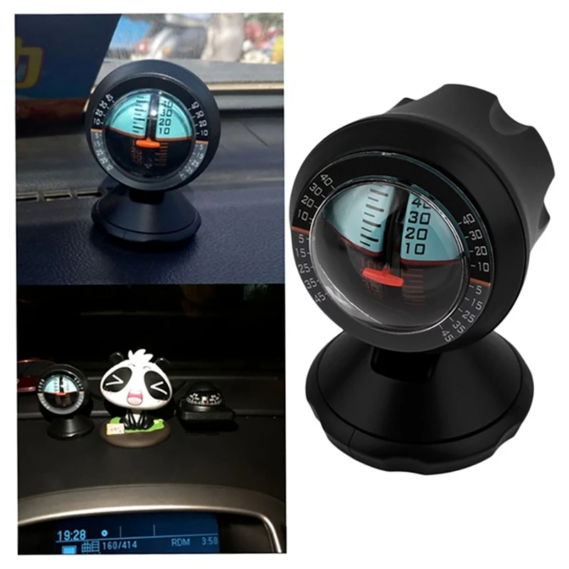 Car Inclinometer Level Tilt Gauge Indicator Angle Slope Level Meter Finder Tool Gradient Balancer