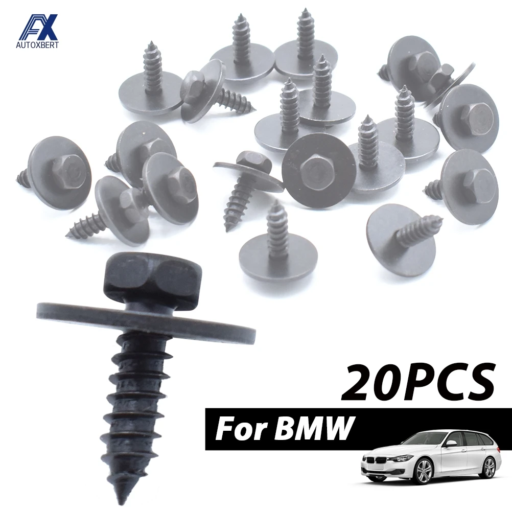 20PCS 16mm Hex Head Screw Bumper Cover Engine Shields Splash Guard For BMW E46 E60 E90 E83 E82 E71 E70 E66 E63 OE#07147129160